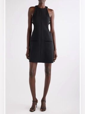 Courrèges Cutout Wool Blend A-Line Dress